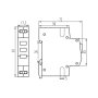 INDICATORE DI TENSIONE PER LA GUIDA DIN KLI-3R - KANLUX