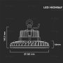 LED SOSPENSIONE INDUSTRIALE SAMSUNG CHIP 100W CORPO NERO 120LM/W 4000K