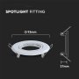 GU10 ROTONDA SPOTLIGHT FITTING BIANCO 2 PCS/BOX