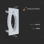 GU10 PORTAFARETTO QUADRATO WHITE 2PCS/BOX