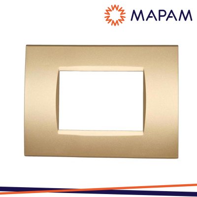 PLACCA 8003-12 3P SABBIA/LGT TECNOPOLIMERO T1