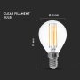 LED LAMPADINA 6W FILAMENTO E14 P45 TRASPARENTE 6400K