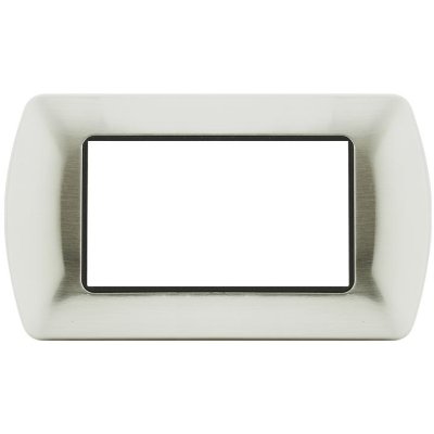 PLACCA 8804-05 4P ARGENTO SATINATO METALLO BTICINO LIVING ( LGT ) COMPATIBILE