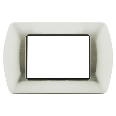 PLACCA 8803-05 3P ARGENTO SATINATO/INT METALLO