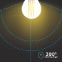 LED LAMPADINA 6W FILAMENTO E27 G45 TRASPARENTE 6400K