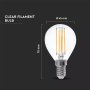 LED LAMPADINA 6W FILAMENTO E27 G45 TRASPARENTE 6400K
