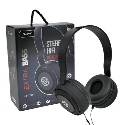 CUFFIA CON FILO + MICROFONO HB-32BK BLACK