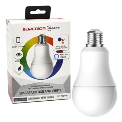 LAMPADINA SMART LED RGB 10W 2700-6500K GOOGLE HOME ALEXA