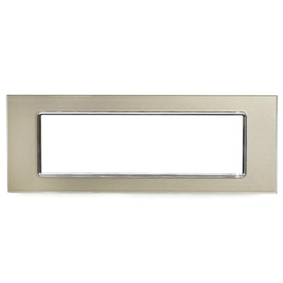 PLACCA 8007BL-4 7P CHAMPAGNE/INT-LGT VETRO