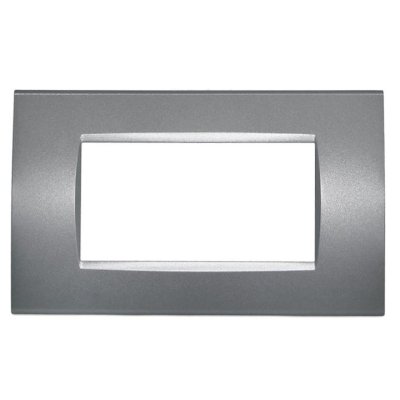 PLACCA 8004-8 4P GRIGIO SCURO/LGT T1 TECNOPOLIMERO