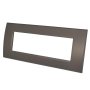 PLACCA 8007-7 7P TESTA DI MORO INT TECNOPOLIMERO T1 BTICINO LIVING ( LGT ) COMPATIBILE