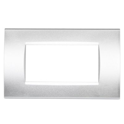 PLACCA 8004-9 4P SILVER/LGT TECNOPOLIMERO T1