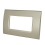 Placca 1004-11 4P Champagne Tecnopolimero BTicino Living (LGT) Compatibile