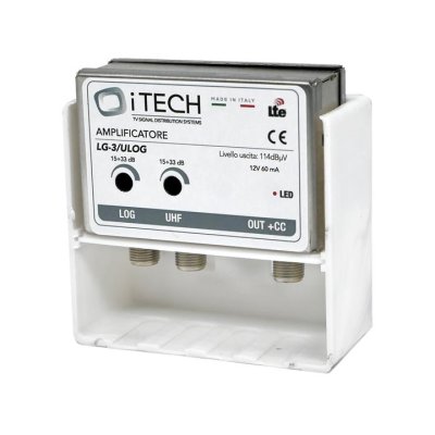 AMPLIFICATORE TV DA PALO 1 INGUHF REG.15-33DB 1 ING LOG.REG