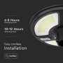 LUCE SOLARE DA GIARDINO A LED 10W SENSORE DI MOVIMENTO IP65 FUNZIONE TIMER TELECOMANDO 6500K