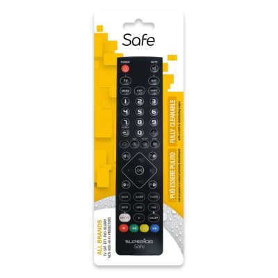 SUPERIOR SAFE SLIM BLACK TELECOMANDO UNIVERSALE LAVABILE