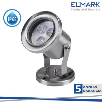 FARETTO LED DA ESTERNO 3X1W IP68 4000K PER PISCINA/LAGHETTO