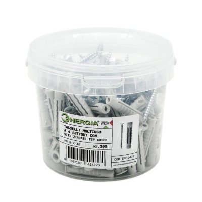 BARATTOLO 100 TASS. 8MM NYLON  F4 + VITI