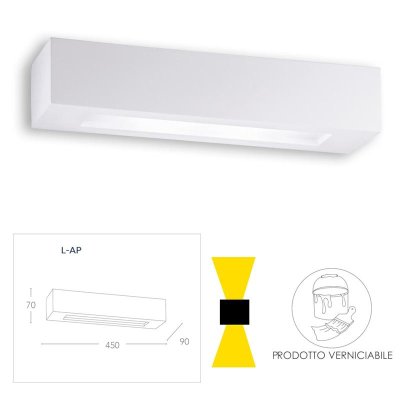 I-CANDIDA-L-AP BIANCO APPLIQUE 2XE14 INTEC