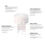 LAMPADINA G9 1,7W 3000K 170LUMEN