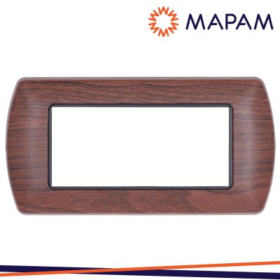 PLACCA 8807-12 7P CILIEGIO/INT METALLO BTICINO LIVING (LGT) COMPATIBILE