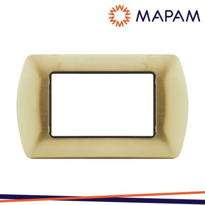 PLACCA 8804-06 4P ORO SPAZZOLATO/INT METALLO