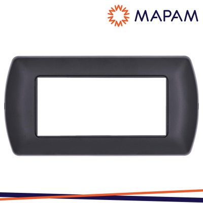 PLACCA 8807-02 7P NERA/INT METALLO BTICINO LIVING ( LGT ) COMPATIBILE