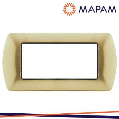 PLACCA 8807-06 7P ORO SPAZZOLATO/INT METALLO