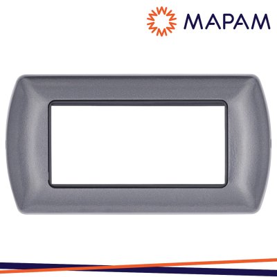 PLACCA 8807-26 7P ANTRACITE/INT METALLO BTICINO LIVING (LGT) COMPATIBILE