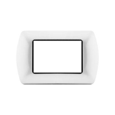PLACCA 8803-01 3P BIANCA/INT METALLO