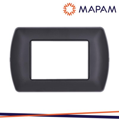 PLACCA 8803-02 3P NERA/INT METALLO