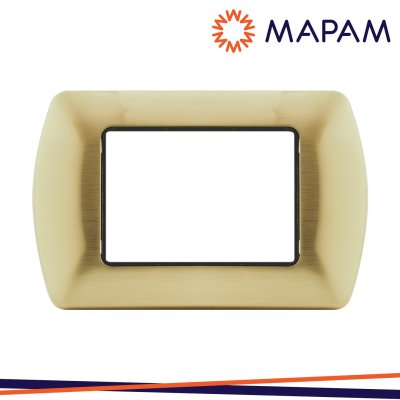 PLACCA 8803-06 3P ORO SPAZZOLATO/INT METALLO