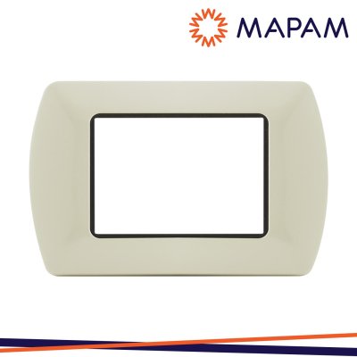 PLACCA 8804-28 4P PANNA/INT METALLO