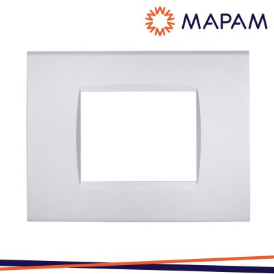 PLACCA 8002-9 2P SILVER/LGT TECNOPOLIMERO