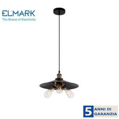 DAMON PENDANT 3XE27 BLACK