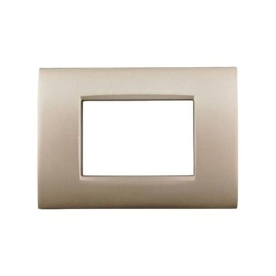 PLACCA METALLO T4 CBM7003-6 3P CHAMPAGNE BTICINO LIVING AIR COMPATIBILE