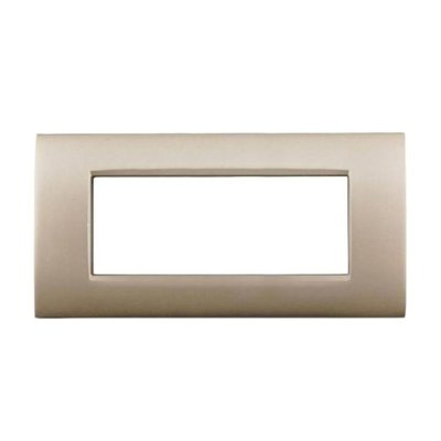 PLACCA METALLO T4 CBM7007-6 7P CHAMPAGNE BTICINO LIVING AIR COMPATIBILE