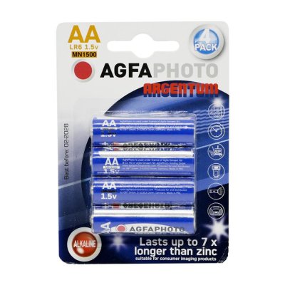 LR6 1,5V BATTERIE AA BLISTER 4PZ STILO ALCALINA AGFAPHOTO