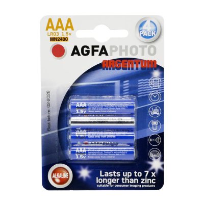 LR03 1,5V BATTERIE AAA BLISTER 4PZ MINISTILO ALCALINA AGFA
