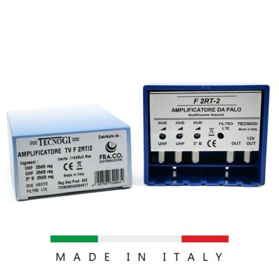 AMPLIFICATORE PALO 2XUHF 20DB REG + 3 B 20DB REG A 2 U.5G+4G