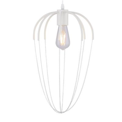 15036W SOSPENSIONE METALLO BIANCO 1XE27 GLOBO