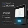 10W LED PIR SENSORE PROIETTORE SAMSUNG CHIP CORPO NERO 3000K