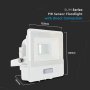 10W LED PIR SENSORE PROIETTORE SAMSUNG CORPO BIANCO  6500K