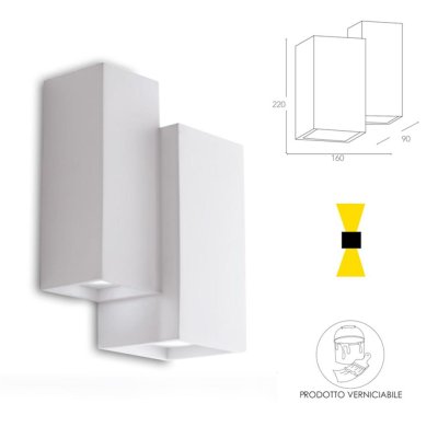 I-FOSTER-AP4 BIANCO APPLIQUE  4XGU10 INTEC