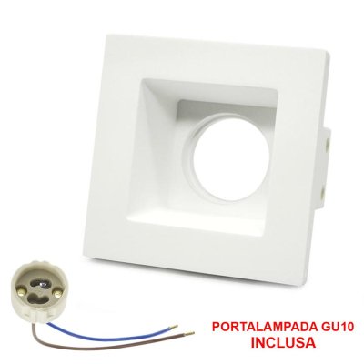 FARETTO IN GESSO 120X120MM GU10 HOLDER INCLUSA
