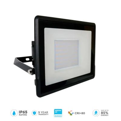 50W LED PROIETTORE SAMSUNG CHIP CORPO NERO 4000K
