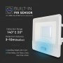 30W LED PIR SENSORE PROIETTORE SAMSUNG CORPO BIANCO  6500K