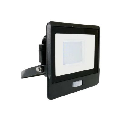 30W LED PIR SENSORE PROIETTORE SAMSUNG CHIP CORPO NERO 3000K
