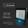 30W LED PIR SENSORE PROIETTORE SAMSUNG CHIP CORPO NERO 3000K