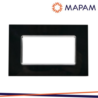 PLACCA VETRO 6004BL-2 T2 4P NERO